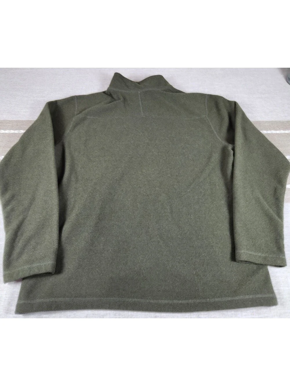 The North Face Men's Green 1/4 Zip Knit Fleece Pullover Hiking Outdoors Size XL